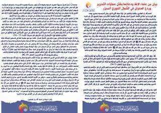 بيان من علماء الأمّة ودعاتها بشأن عمليّات التّحرير وردع العدوان في الشّمال السّوريّ المحرّر